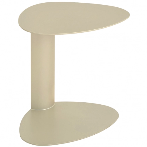 Omega End Table in Champagne Metal